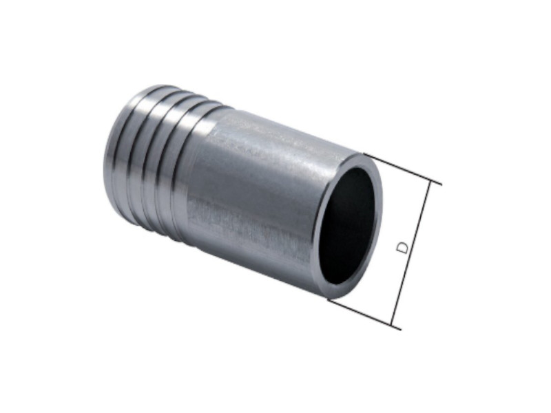 Schlauchtülle mit Schweißende AD 76,1 mm für Schlauch ID 75 mm Edelstahl 1.4571