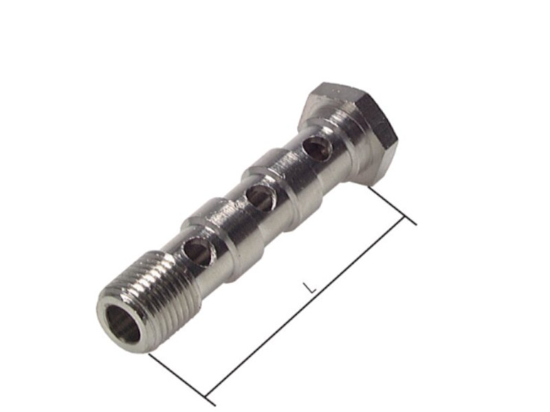 Hohlschraube 3-fach G 3/8" Länge 57 mm SW 22 mm Stahl verzinkt