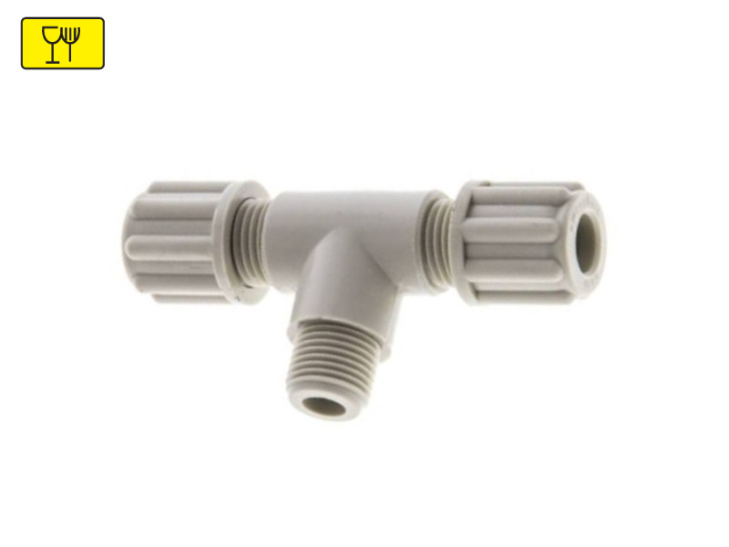 T-Einschraubverschraubung AG G 1/4" - Schlauch beidseits 8x6 mm Typ PP