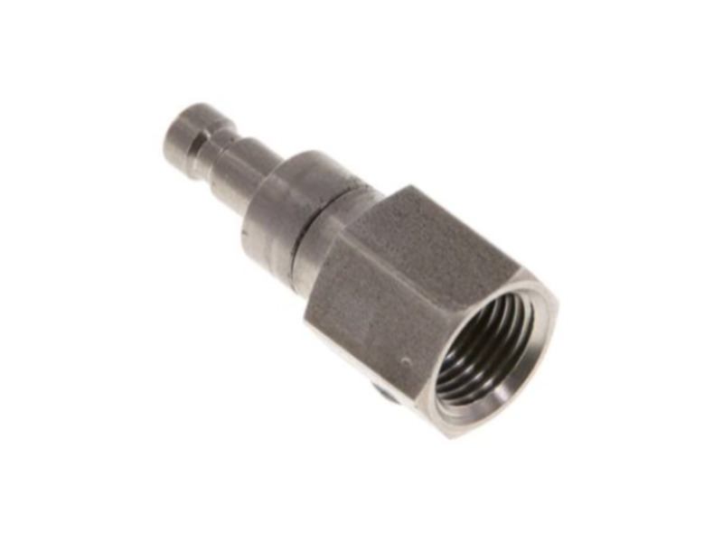 Kupplungsstecker beidseitig absperrend IG G 1/8" NW 2,7 Edelstahl 1.4305