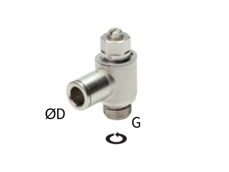 kompakt mit Schlitzschraube zuluftregelnd AG G 1/4" - 12mm IQS-MSV