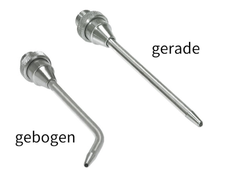 Verlängerungsrohr gerade mit Düse Rohrlänge 165 mm M 12x1,25 Messing vernickelt
