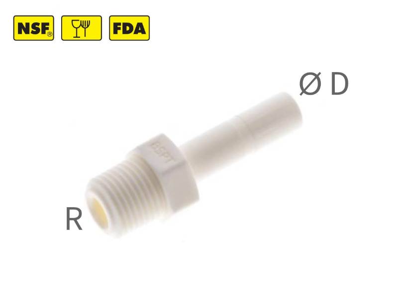 Steckanschluss-Einschraubtülle AG R IQS-LE (metrisch)