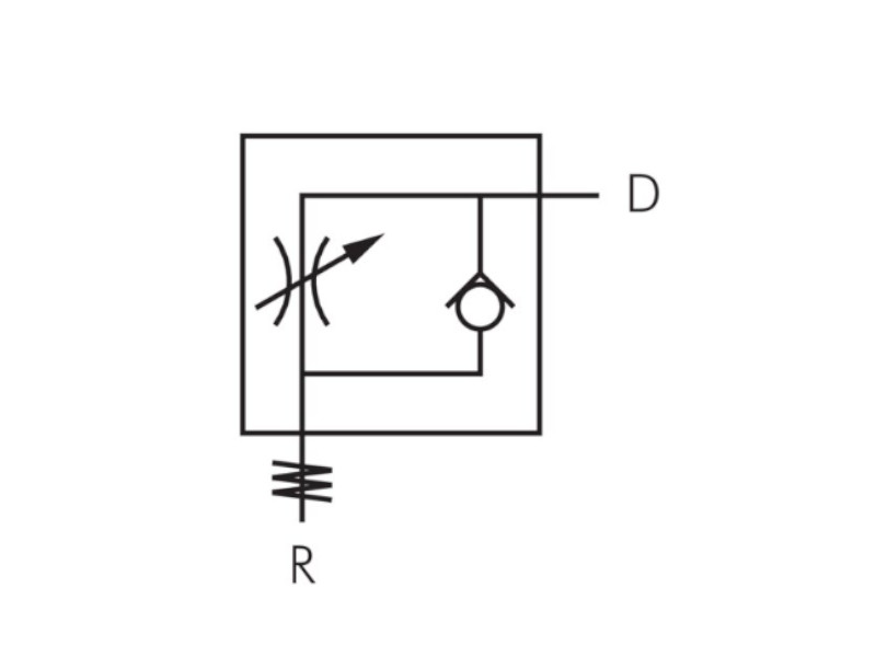 IQS-Drosselrückschlagventil AG R 3/8" - 10 mm abluftregeln