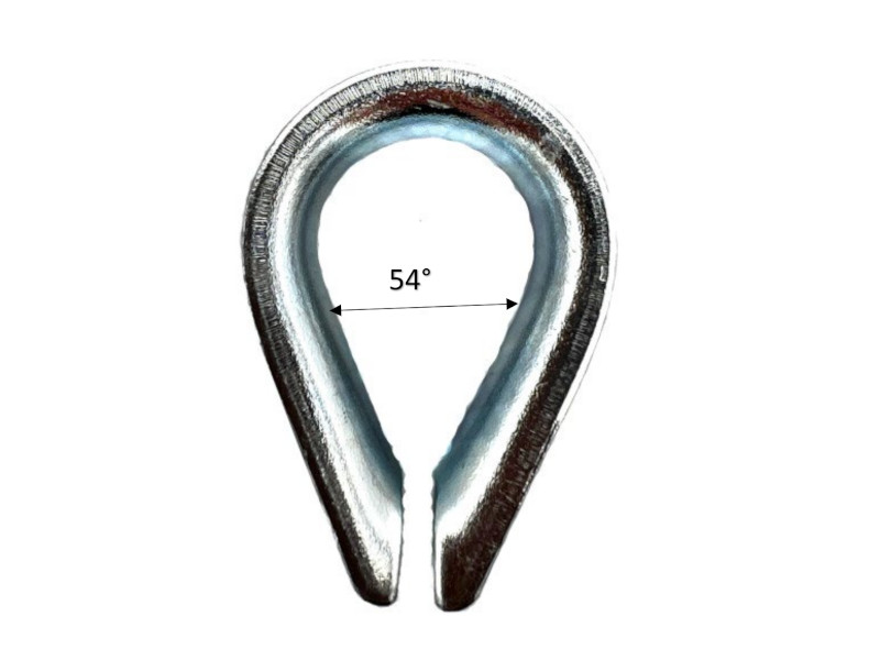 Kausche Form B für Seil Ø 6 mm Rillenweite 7 mm