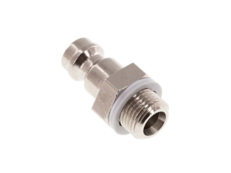 Kupplungsstecker AG G 3/8" NW 5 Messing vernickelt