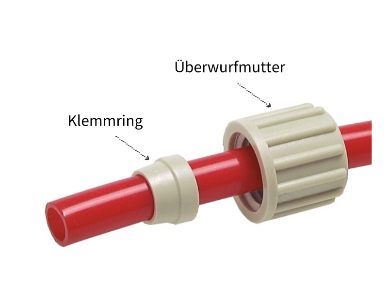 T-Einschraubverschraubung AG G 1/4" - Schlauch beidseits 8x6 mm Typ PP