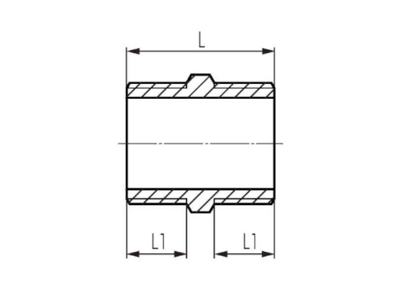 Doppelnippel AG G 2" - AG G 2" flach dichtend Edelstahl 1.4408