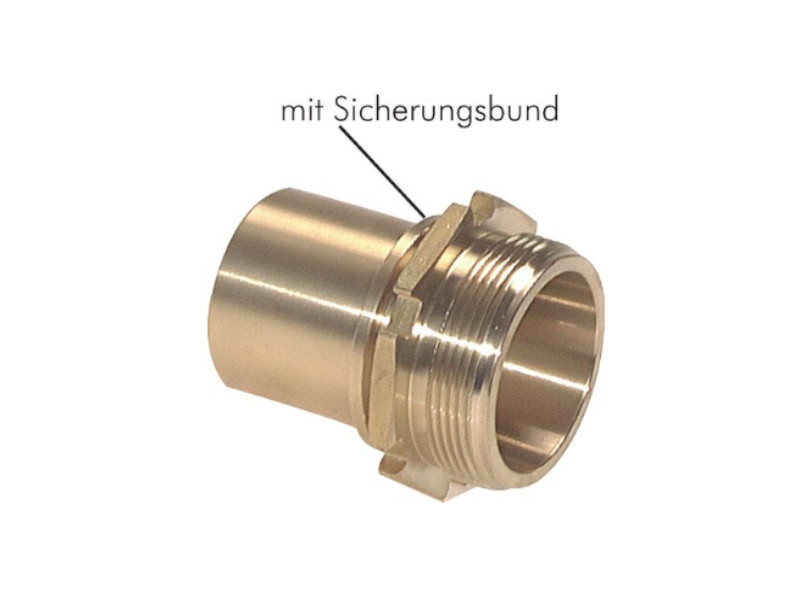 Gewindetülle mit Sicherungsbund AG G 3" Schlauch ID 75mm Messing