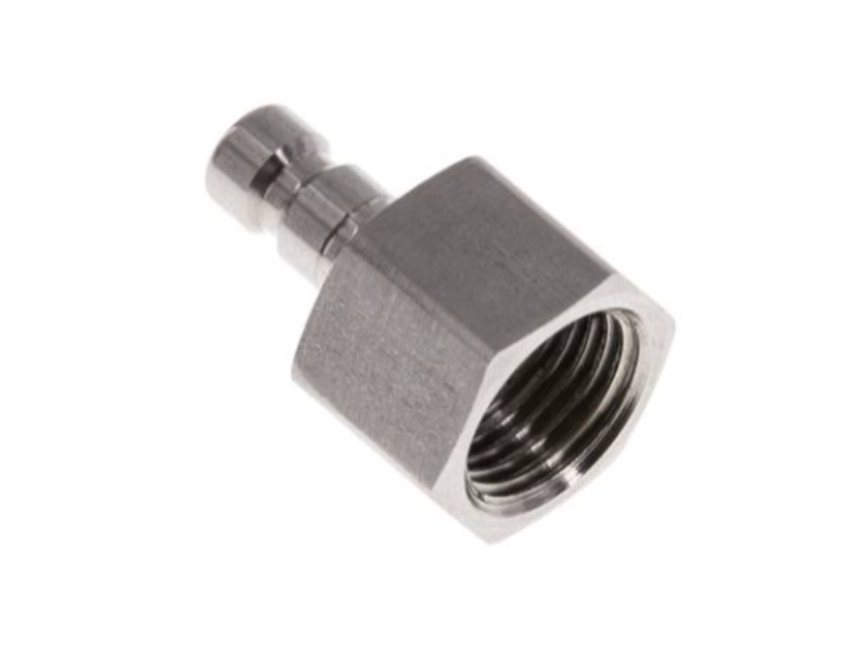 Kupplungsstecker beidseitig absperrend IG G 1/8" NW 2,7 Edelstahl 1.4404