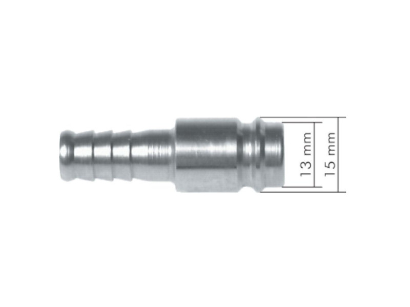 Kupplungsstecker beidseits absperrend AG R 1/2" NW 10 Messing vernickelt