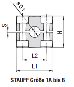 STAUFF Schellenkörper BG 3 Rohr 22 mm gerippt