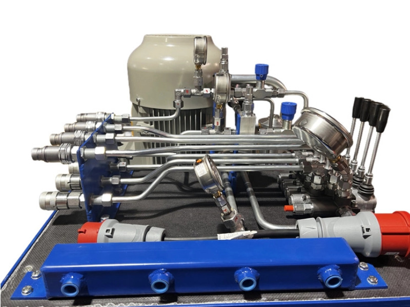 Hydraulikaggregat auf Werkstattwagen fahrbar 70x70x90 cm