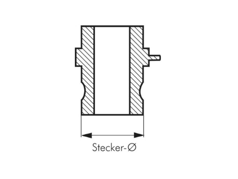 Kamlock Verschlussstecker Typ DP DN 25 BG 1" Aluminium für Kupplungsdose 