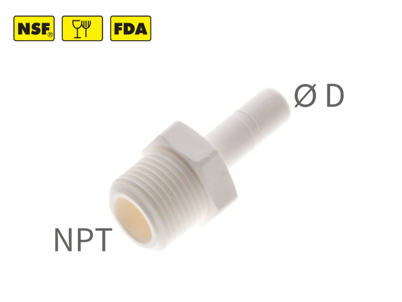 Steckanschluss-Einschraubtülle AG NPT IQS-LE (Inch)