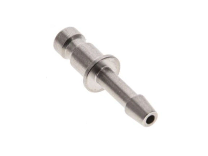 Kupplungsstecker mit Schlauchtülle 3 mm NW 2,7 Edelstahl 1.4305