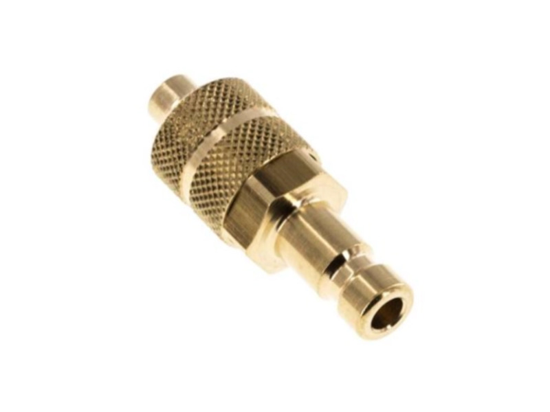 Kupplungsstecker mit Überwurfmutter 6x4mm NW 2,7 Messing