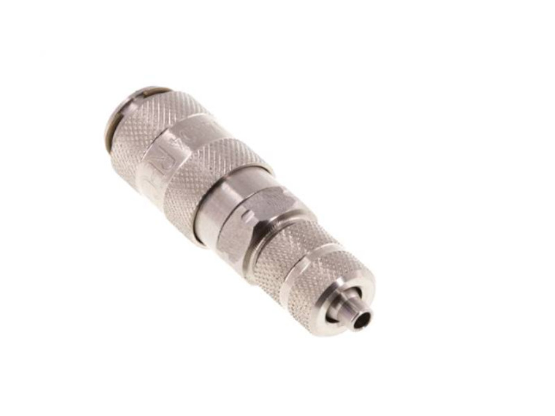 Kupplungsdose mit Überwurfmutter 6x4mm NW 2,7 Edelstahl 1.4404