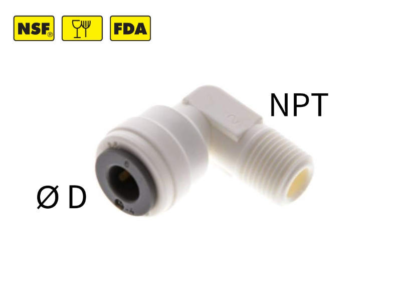 AG NPT zöllig NPT-Gewinde 90° Winkel IQS-LE (metrisch)