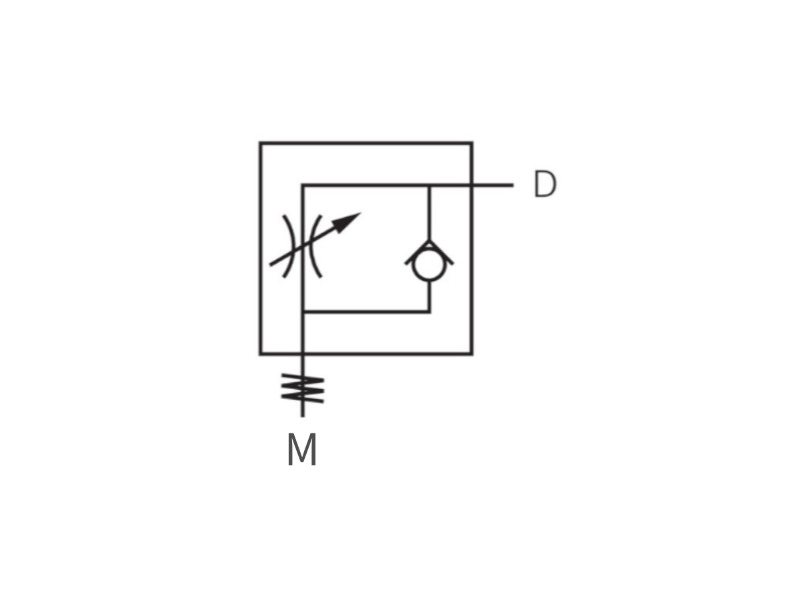 IQS Drosselrückschlagventil Mini AG M 3 - 4 mm abluftregelnd