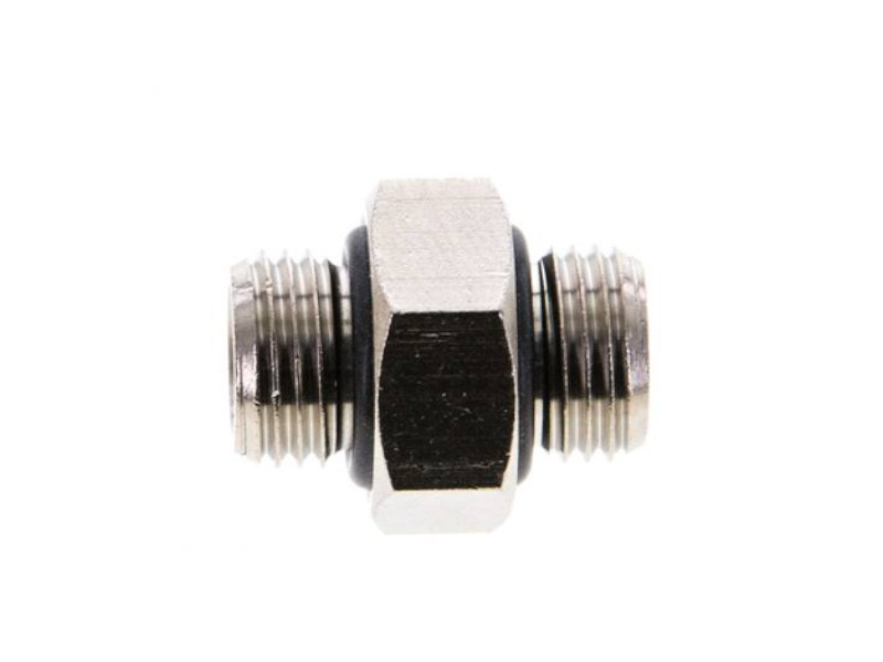 Doppelnippel AG G 3/8" WD - AG G 3/8" WD Messing vernickelt