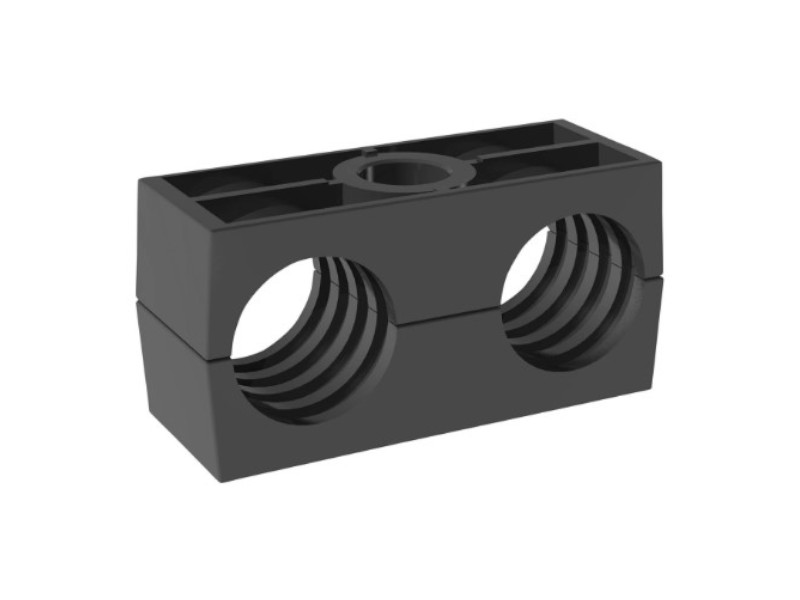 Standard Schellenkörper doppelt gerippt schwarz PP