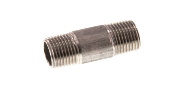 Rohrnippel Edelstahl PN 20 bar AG R 1/8" 