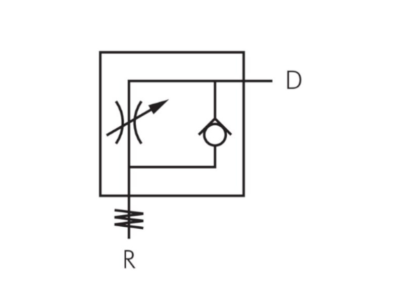 IQS Drosselrückschlagventil Mini AG R 1/8" - 4 mm abluftregelnd