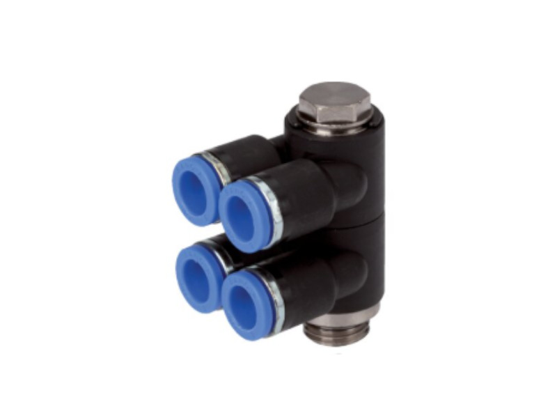 4-fach Steckverschraubung AG G 1/2" - 4x12mm IQS-Standard