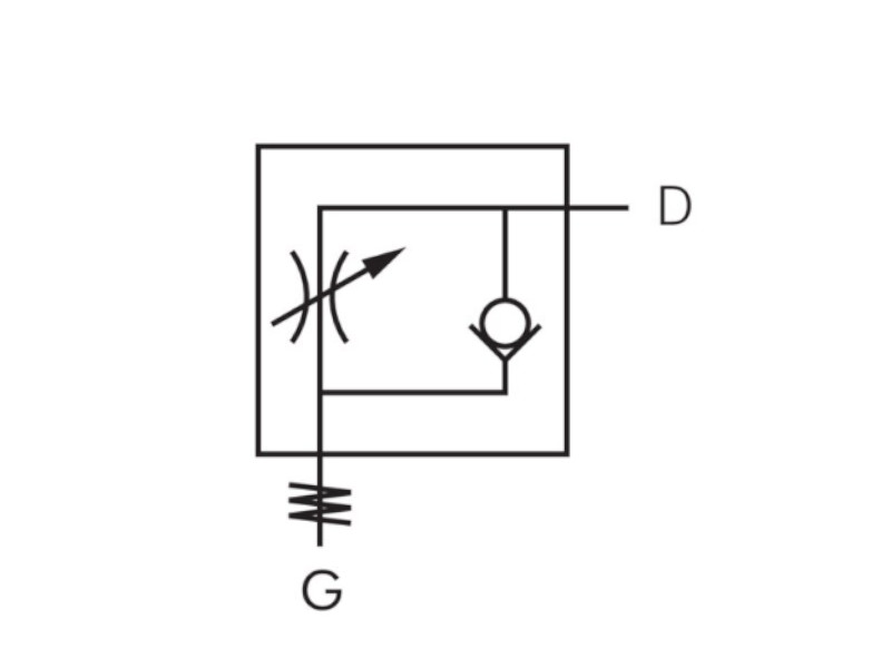 Hohlschraubenbauform mit Schlitzschraube zuluftregelnd AG G 1/4" - 10mm IQS-MSV