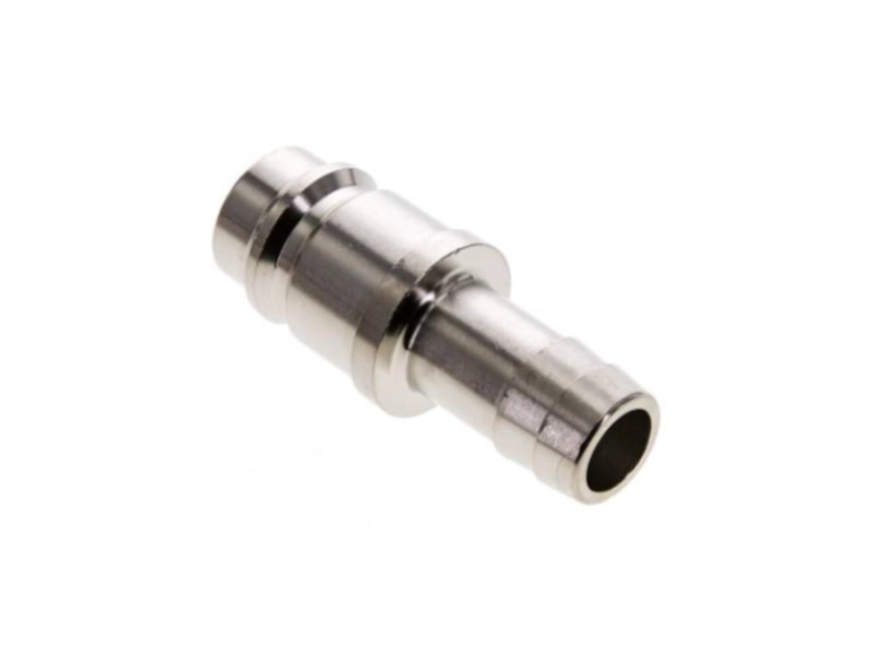 Kupplungsstecker mit Schlauchtülle 25 mm NW 19 Messing vernickelt