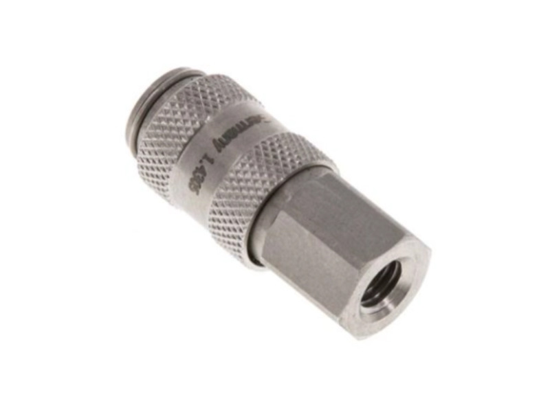 Kupplungsdose beidseitig absperrend IG M 5 NW 2,7 Edelstahl 1.4305