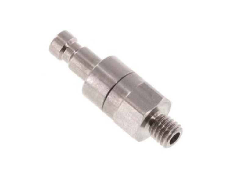 Kupplungsstecker beidseitig absperrend AG M 5 NW 2,7 Edelstahl 1.4305