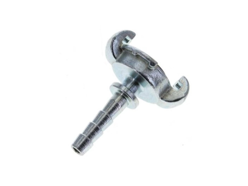 Kompressorkupplung DN 14 Schlauch ID19mm m.Sicherungsbund Klauenweite 42mm Dichtung NBR Stahl verz.