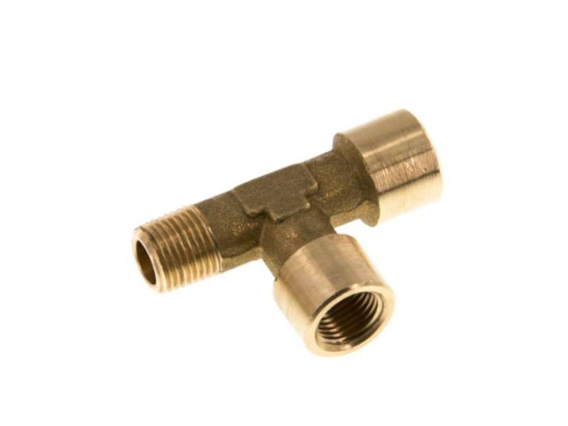 L-Einschraubverschraubung AG R 1/8" -  IG G 1/8" - IG G 1/8" Messing 