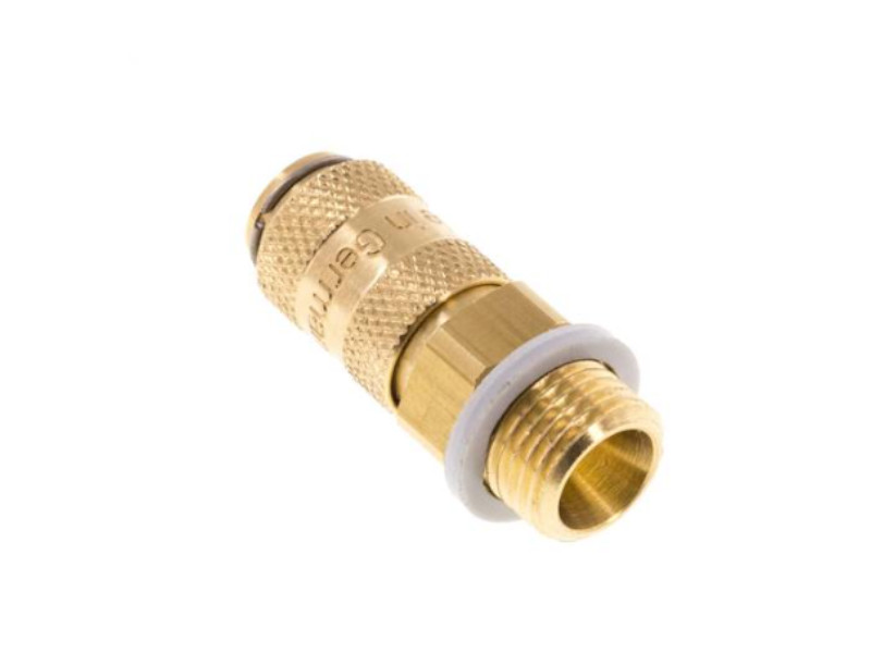 Kupplungsdose für Stecker beidseitig absperrend AG G 1/8" NW 2,7 Messing 