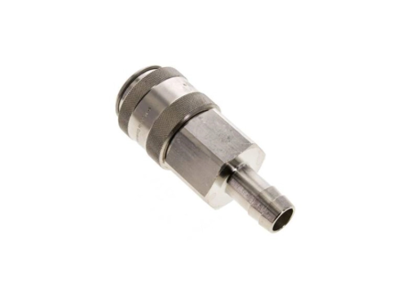 Kupplungsdose für Stecker mit und ohne Absperrung Schlauchtülle 25 mm NW 19 Messing vernickelt