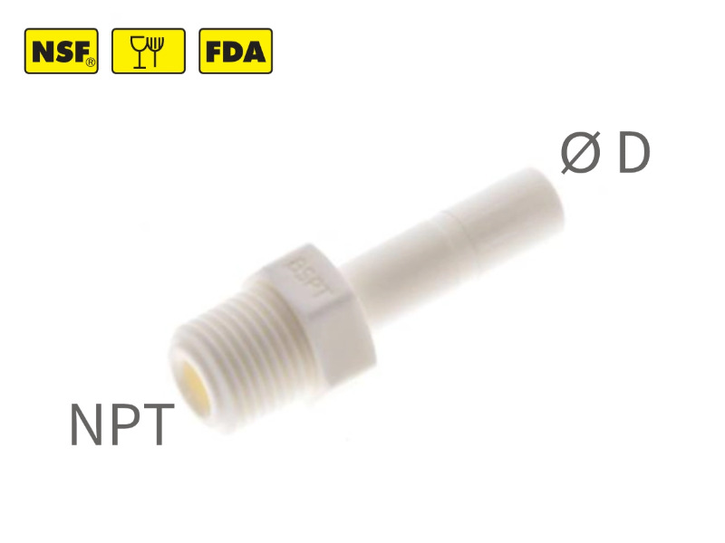 Steckanschluss-Einschraubtülle AG NPT IQS-LE (metrisch)