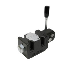 4/3-Wege Cetop Ventil 05 NG 10 150 l/min mit mechanischer Raste