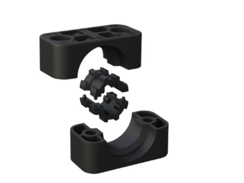 Standard Schellenkörper mit Elastomer-Einsatz PP-NRC