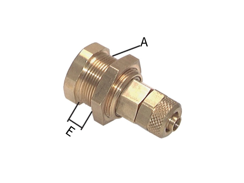 Abreiß-Kupplungsdose beidseitig absperrend mit Überwurfmutter 6x4 mm Schottgewinde M 20x1 NW 5 MS