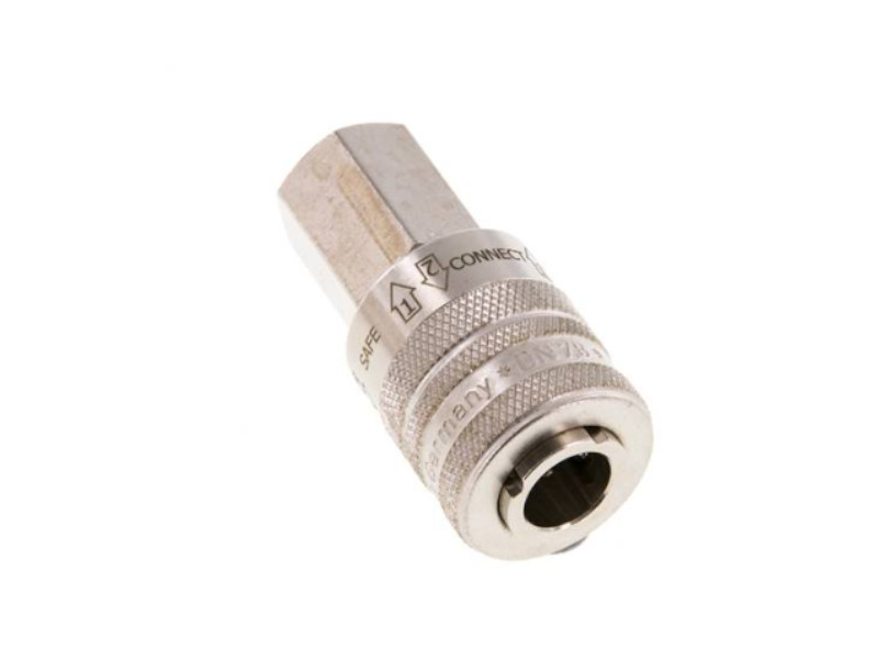 Sicherheitskupplungs-Dose IG G 3/8" NW7,8 Messing vernickelt 