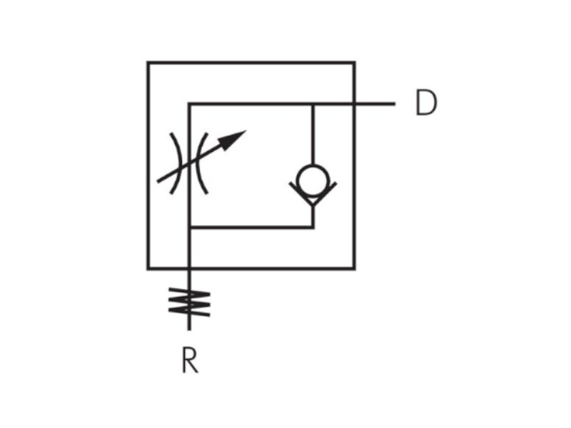 IQS Drosselrückschlagventil Mini AG R 1/8" - 4 mm zuluftregelnd