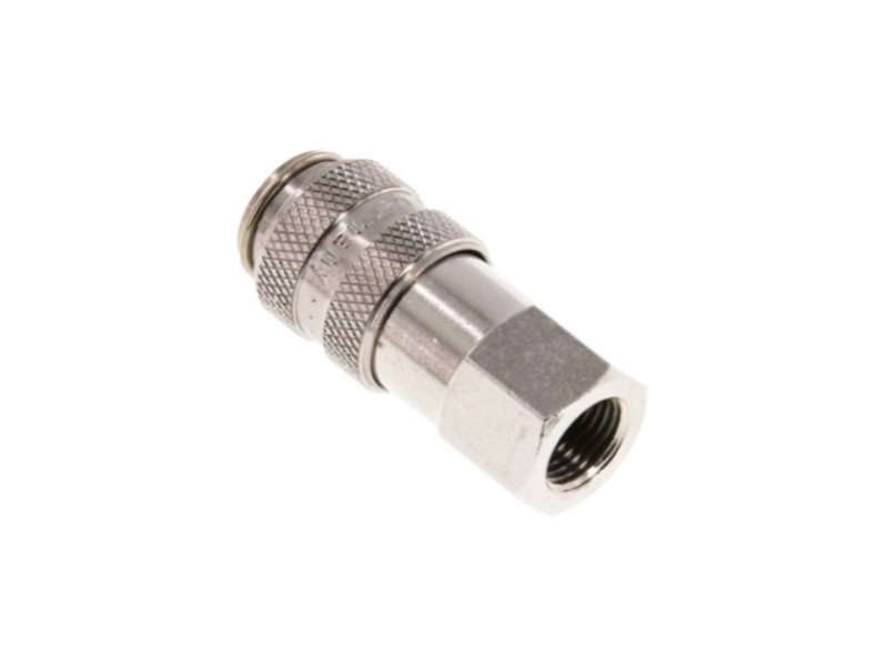 Kupplungsdose IG G 1/8" NW 5 Messing vernickelt