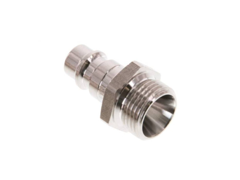 Kupplungs-Stecker Edelstahl 1.4404 AG G zöllig zylindrisch