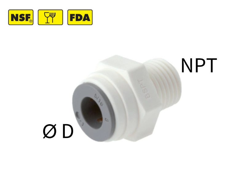 AG NPT zöllig NPT-Gewinde IQS-LE (metrisch)