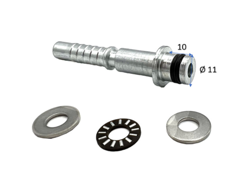 WG-Pressnippel Stecknippel DN 10 Steck Ø 11mm Stecklänge 10mm  mit Lager drehbar Edelstahl