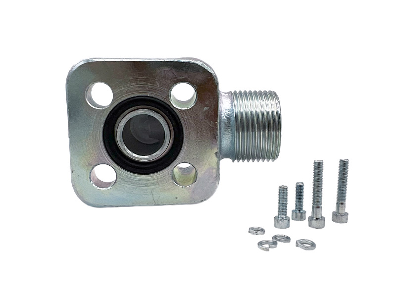 90° Winkel Flanschverschraubung Pumpenflansch Lochkreis 35 RA 12 L OMD 