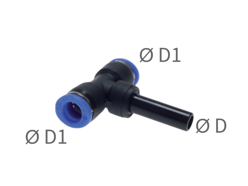 T-Steckverbinder mit Stecknippel 12 mm IQS-Standard