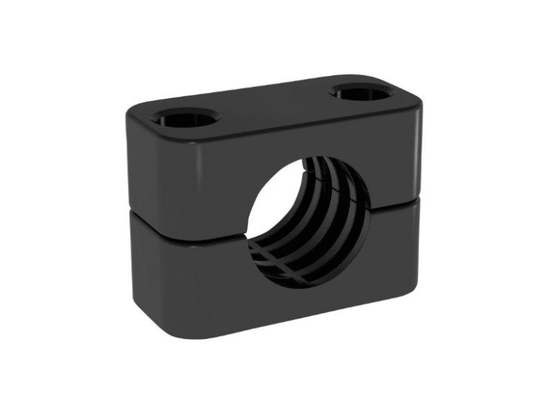 Standard Schellenkörper einfach gerippt schwarz PP